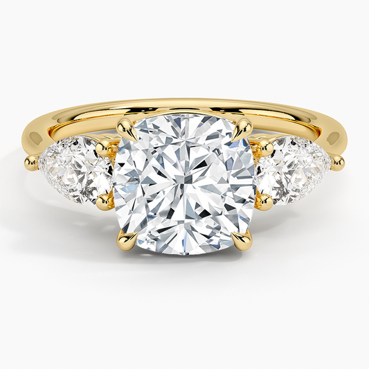 2 1/2 CT Lab Grown Diamond 3 stone Engagement Ring