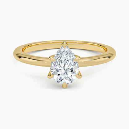 3/4 CT 18k Yellow Gold Labgrown Diamond Ring