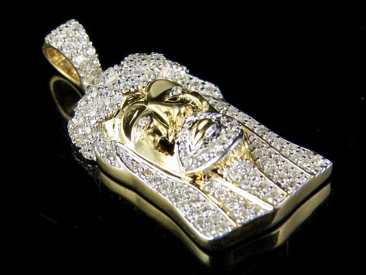 Solid Gold Lab Grown Diamond Jesus Hip Hop Pendant
