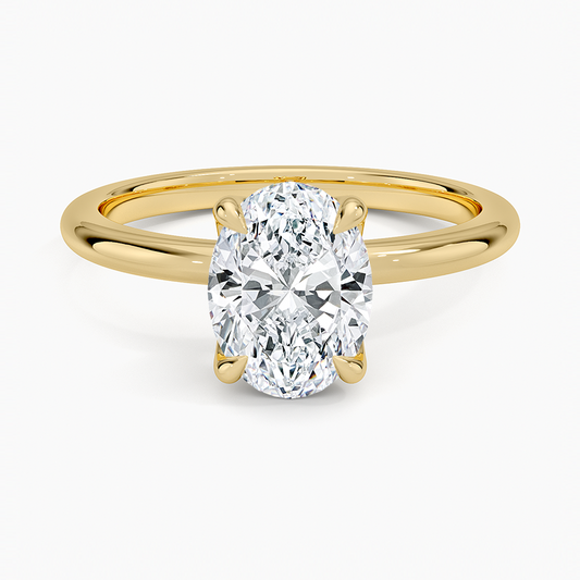 1 1/2 CT Lab Grown Diamond Solitaire Engagement Ring