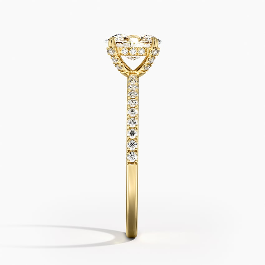 3/4 CT Half Eternity Oval Cut Lab Grown Diamond Ring