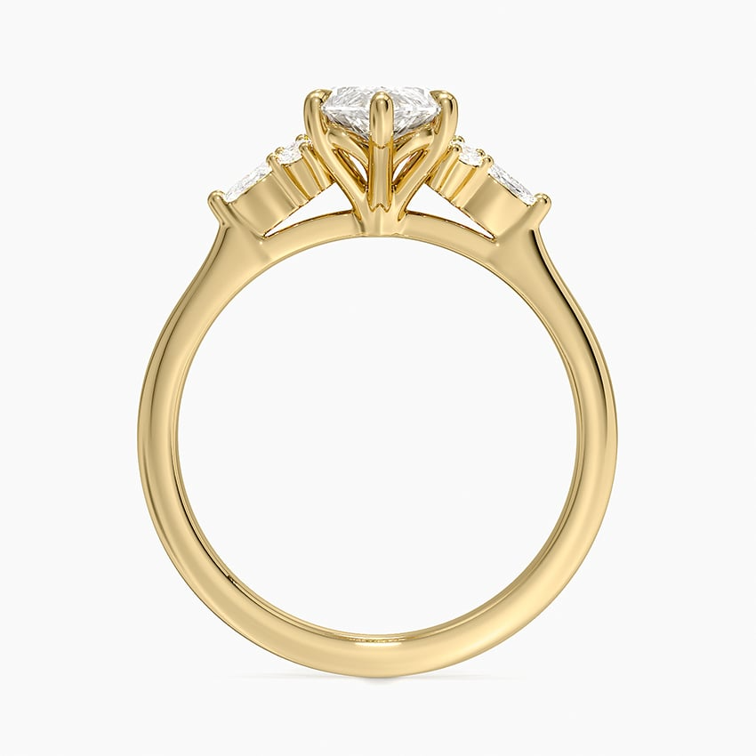 1 1/2 Marquise Cut Lab Grown Diamond Cluster Enagagement Ring