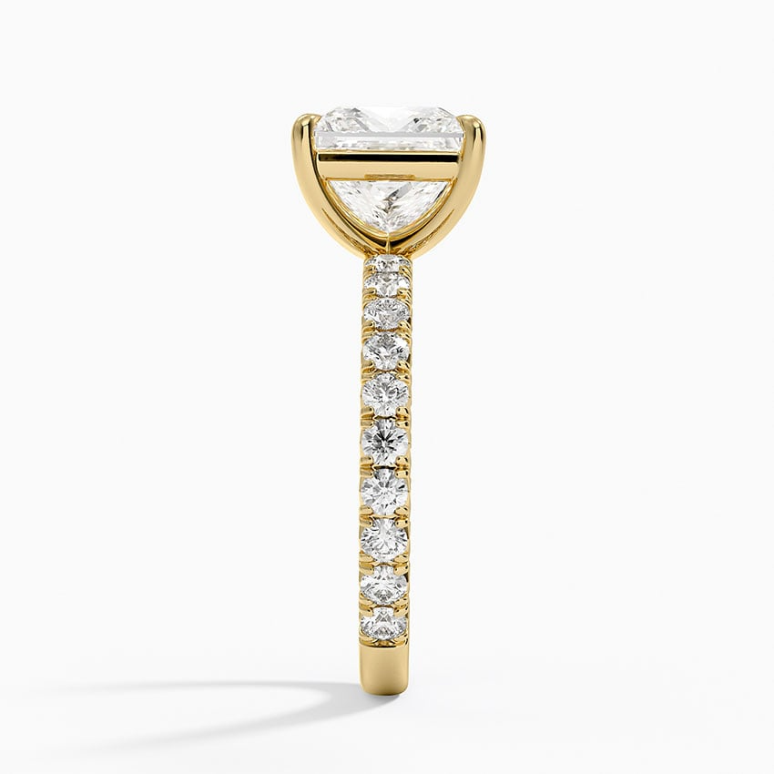 2 1/2 CT  Lab Grown Diamond 3/4 Eternity Engagement Ring