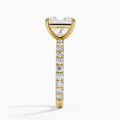 2 1/2 CT  Lab Grown Diamond 3/4 Eternity Engagement Ring