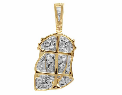 Lab Grown Diamond Yellow Gold Jesus Pendant Chain Set