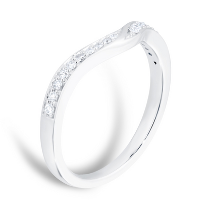 White Gold Lab Diamond Bridal Set For Women