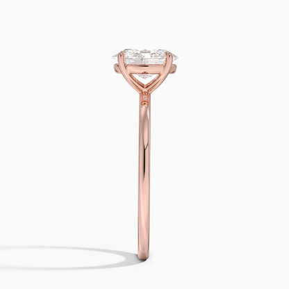 1 1/4 CT Oval Cut Lab Grown Diamond Solitaire Engagement Ring