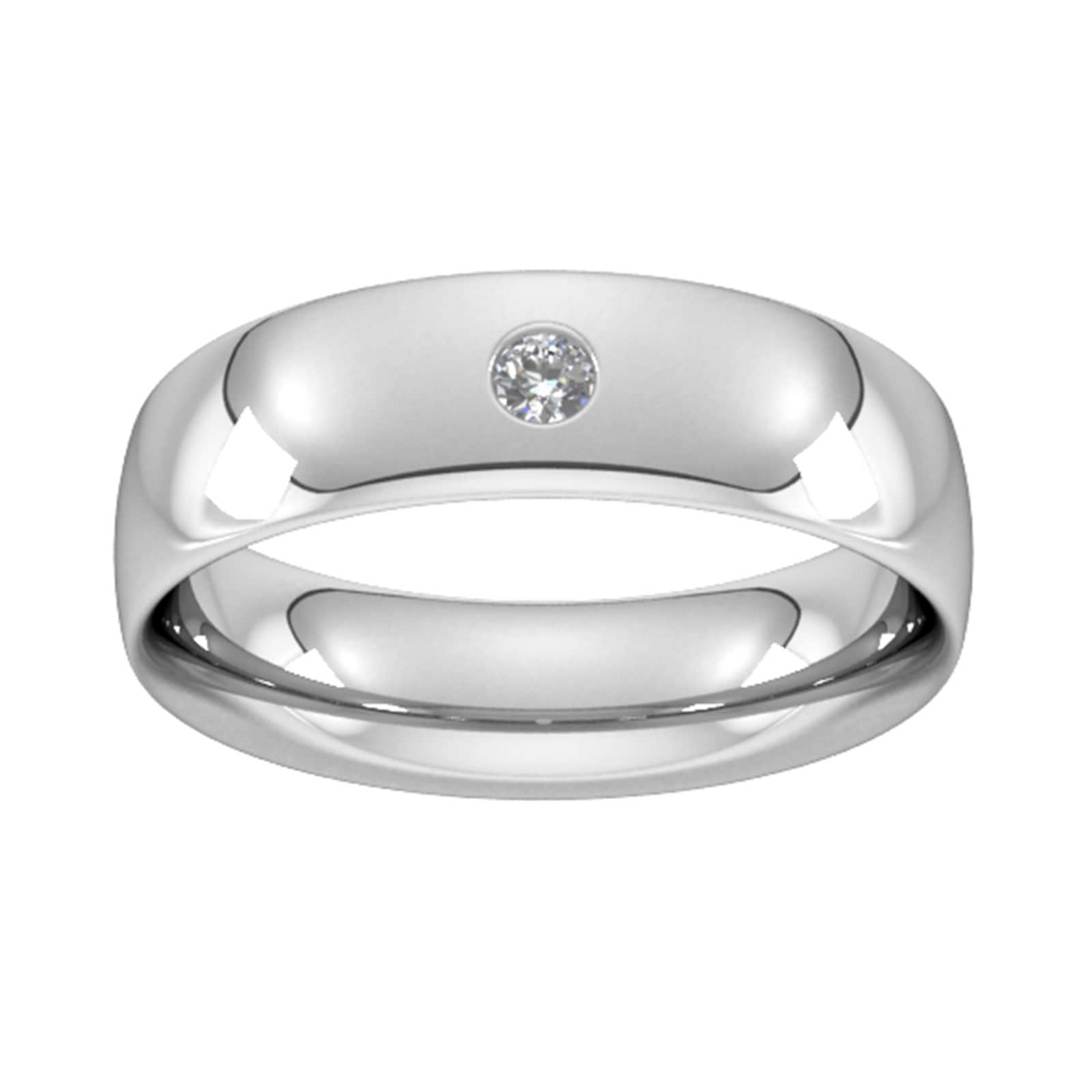 Rose Gold Flush Setting Lab Diamond Wedding Band