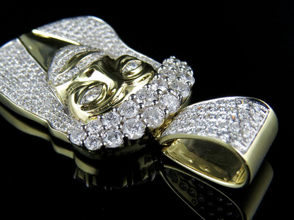 Iced Out Jesus Face Lab Grown Diamond Pendant
