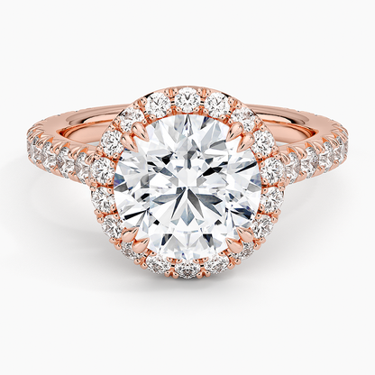 2 1/2 CT Lab Grown Diamond 3/4 Eternity Halo Ring
