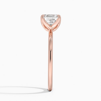 1 1/2 CT Asscher Cut Lab Grown Diamond Solitaire Ring