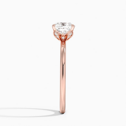 1 1/4 CT Cusion Cut Lab Grown Diamond Solitaire Ring