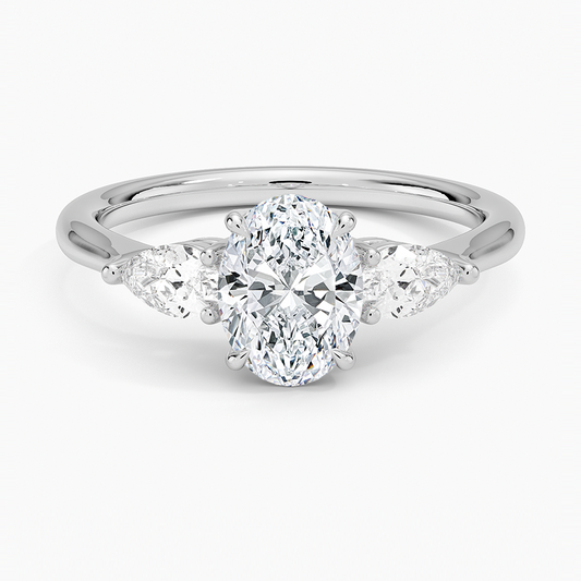 1 CT Lab Grown Diamond Cluster Engagement Ring