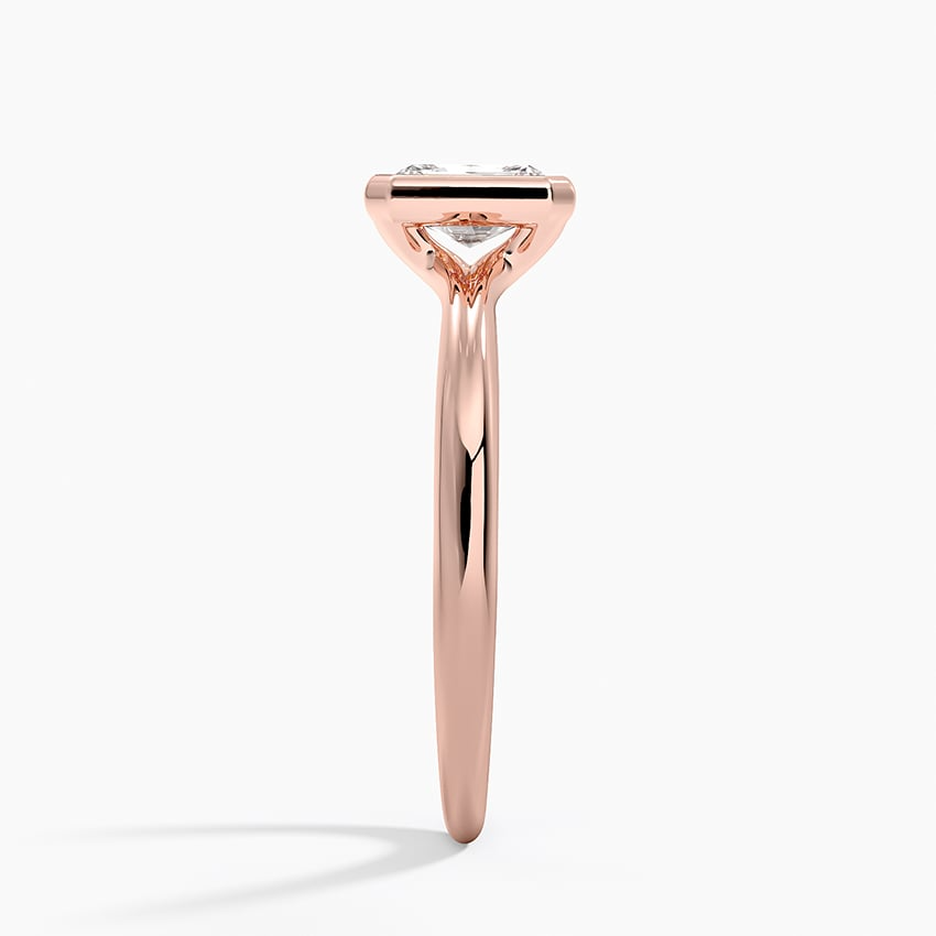 3/4 CT Radiant Cut Lab Grown Diamond Bezel Solitaire Ring