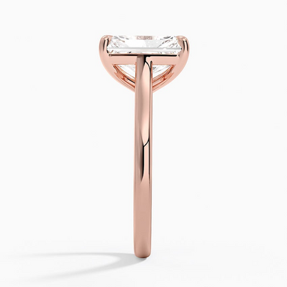3 CT Lab Grown Diamond Radiant Cut Solitaire Engagemet Ring