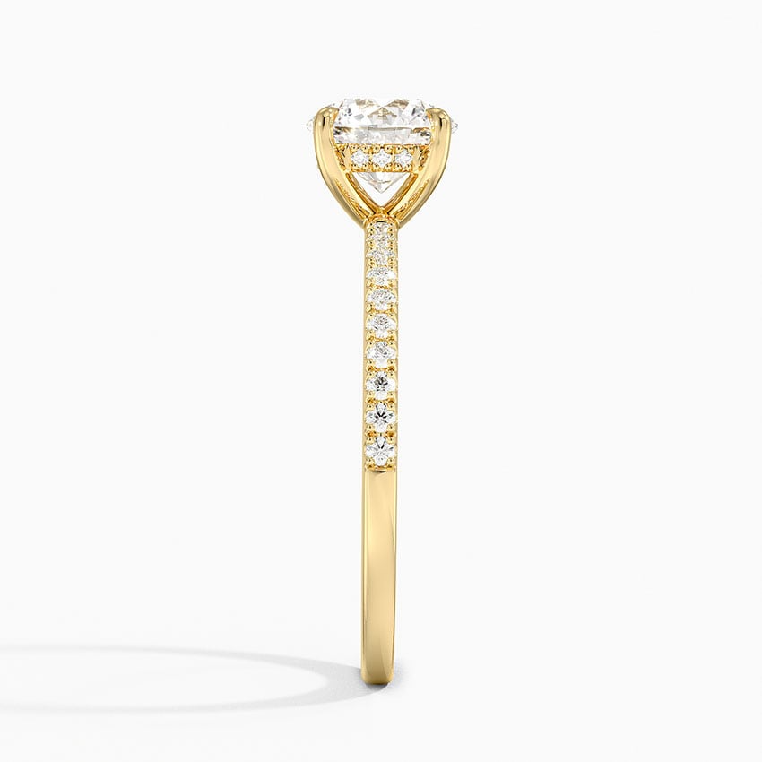 1 CT  Half Eternity 18kt Solid Gold Lab Grown Diamond Ring