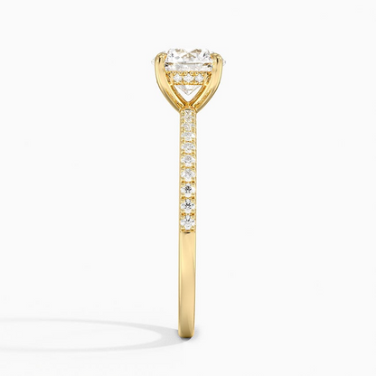 1 CT  Half Eternity 18kt Solid Gold Lab Grown Diamond Ring