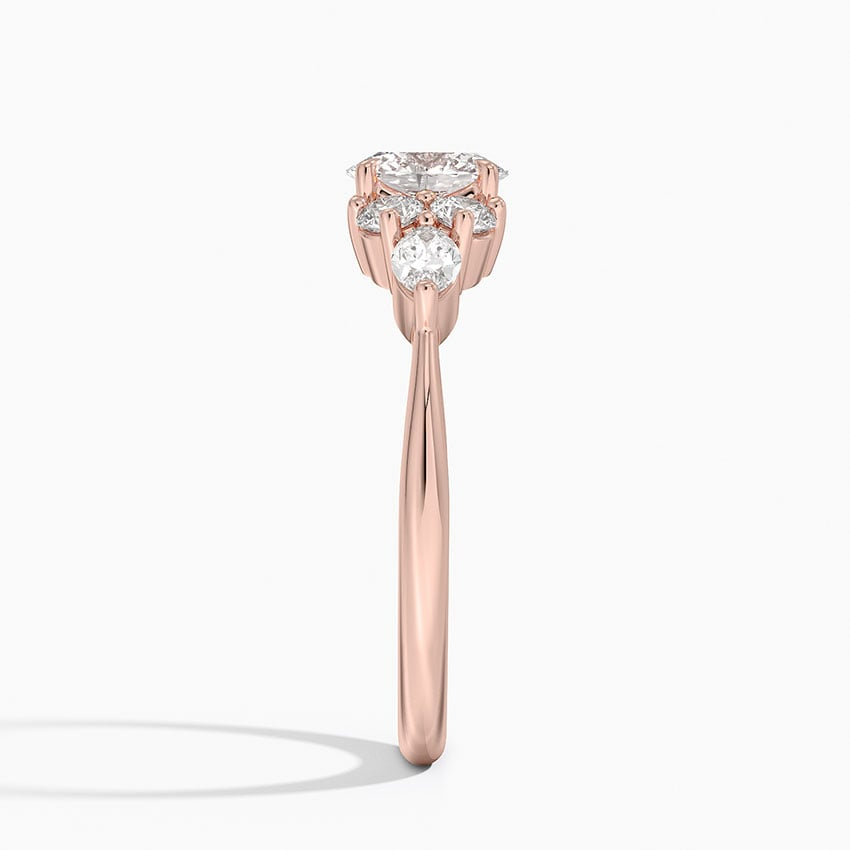 1/2 CT Lab Grown Diamond Cluster Engagement Ring