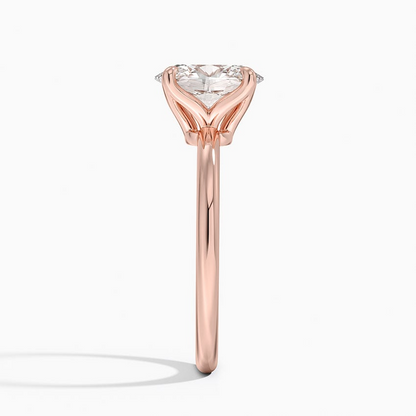 1 1/2 CT Lab Grown Diamond Solitaire Engagement Ring