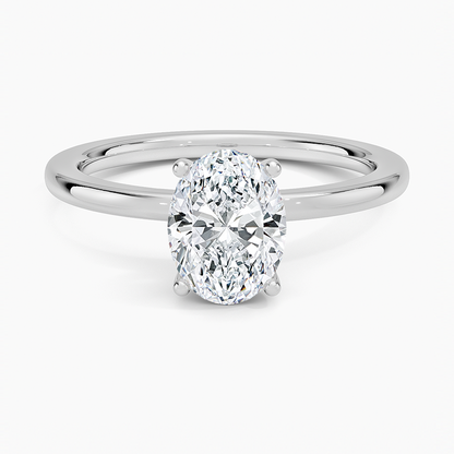 1 1/4 CT Lab Grown Diamond Hidden Halo Solitaire Engagement Ring