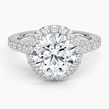 2 1/2 CT Lab Grown Diamond 3/4 Eternity Halo Ring