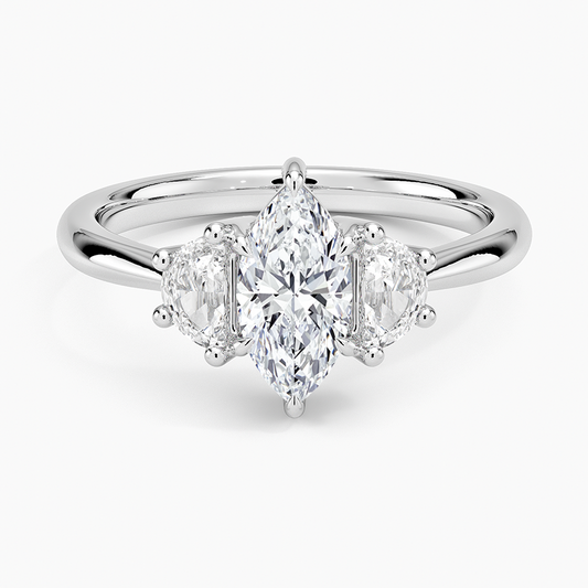 3/4 CT Lab Grown Diamond 3 Stone Engagement Ring