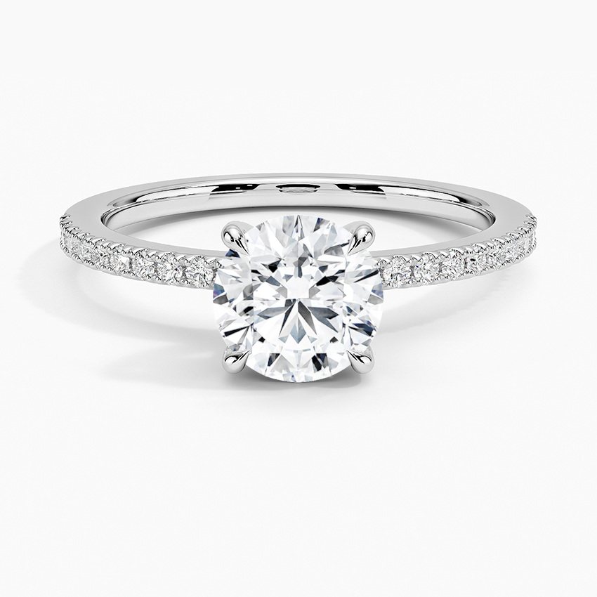 1 CT  Half Eternity 18kt Solid Gold Lab Grown Diamond Ring