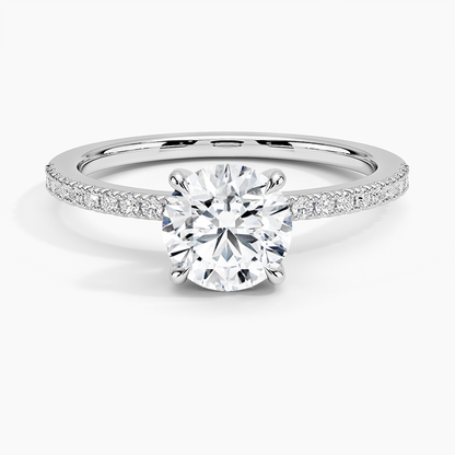 1 CT  Half Eternity 18kt Solid Gold Lab Grown Diamond Ring