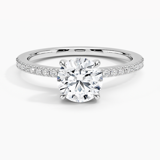 1 CT  Half Eternity 18kt Solid Gold Lab Grown Diamond Ring
