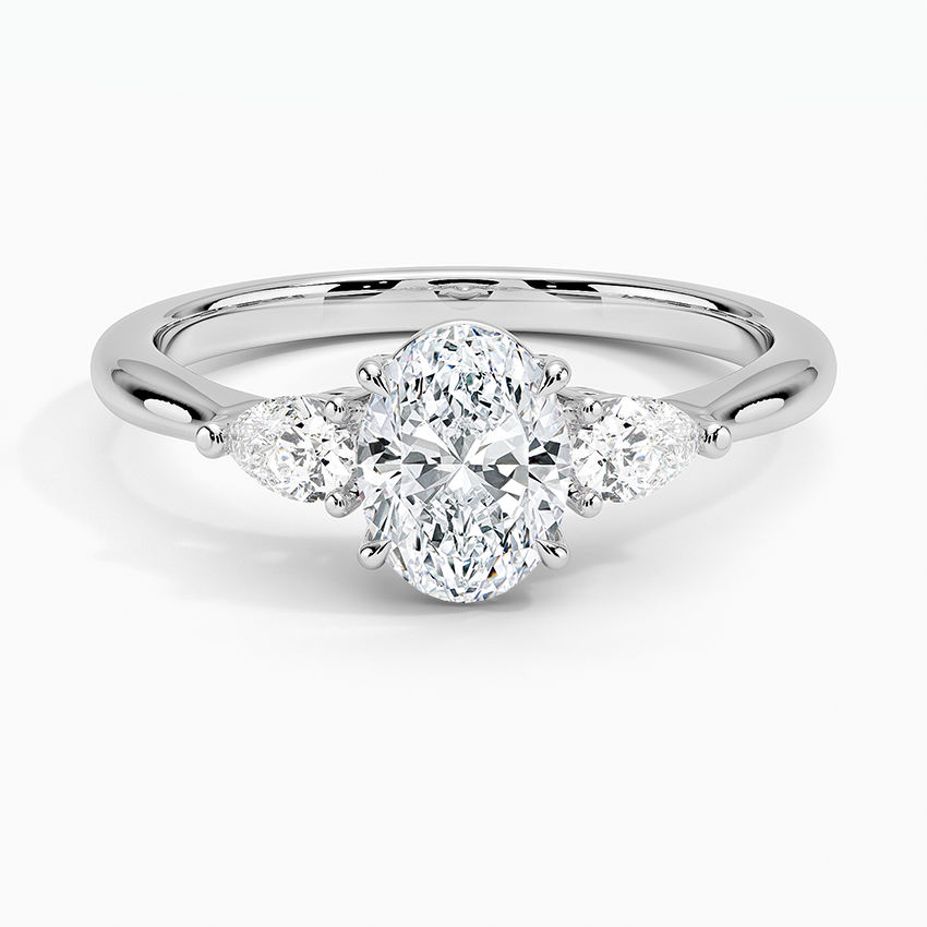 3/4 CT Lab Grown Diamond 3 Stone Engagement Ring