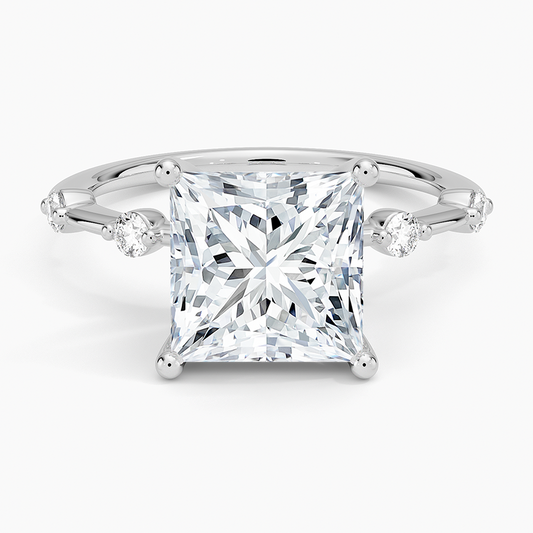 3 CT Lab Grown Diamond Princess Cut Engagement Ring