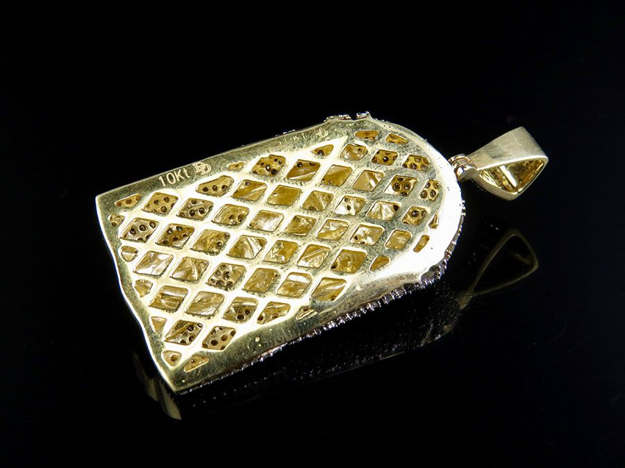 10K Yellow Gold Lab Grown Diamond Jesus Pendant