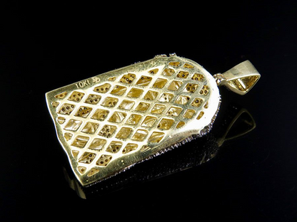 10K Yellow Gold Lab Grown Diamond Jesus Pendant