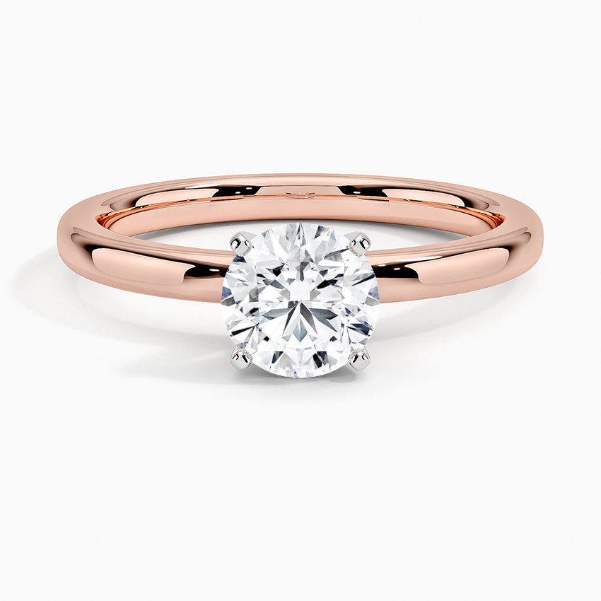 3/4 CT Two Ton 18k White Gold Lab Grown Diamond Solitaire Ring
