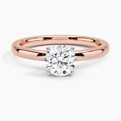 3/4 CT Two Ton 18k White Gold Lab Grown Diamond Solitaire Ring