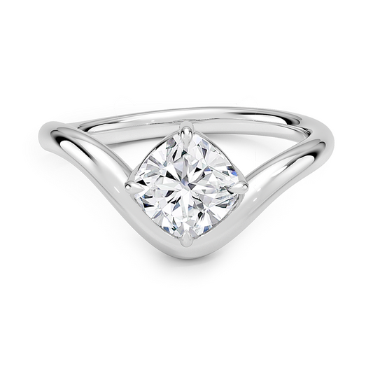 1 1/4 CT Lab Grown Diamond 18KT Gold Solitaire Engagement Ring