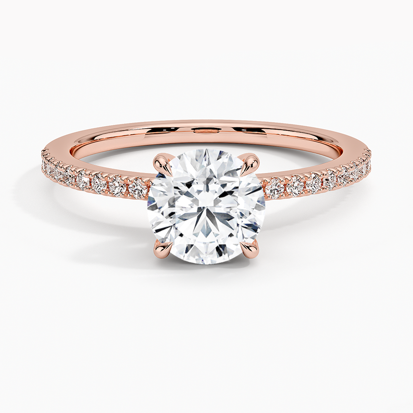 1 CT  Half Eternity 18kt Solid Gold Lab Grown Diamond Ring