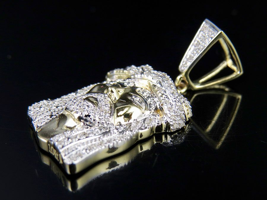 Jesus Chain Gold Lab Grown Diamond Pendant