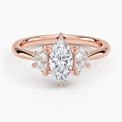 3/4 CT Lab Grown Diamond 3 Stone Engagement Ring