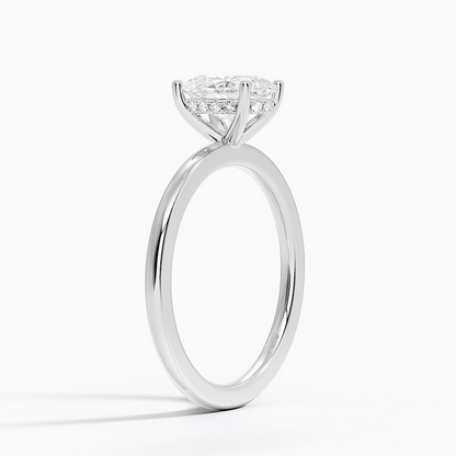 1 1/4 CT Lab Grown Diamond Hidden Halo Solitaire Engagement Ring