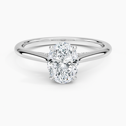 1 CT Lab Grown Diamond Solid Gold Engagement Ring
