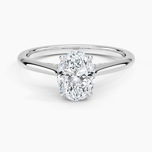 1 CT Lab Grown Diamond Solid Gold Engagement Ring