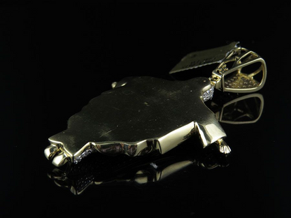 10K Gold Jesus Body Lab Grown Diamond Pendant