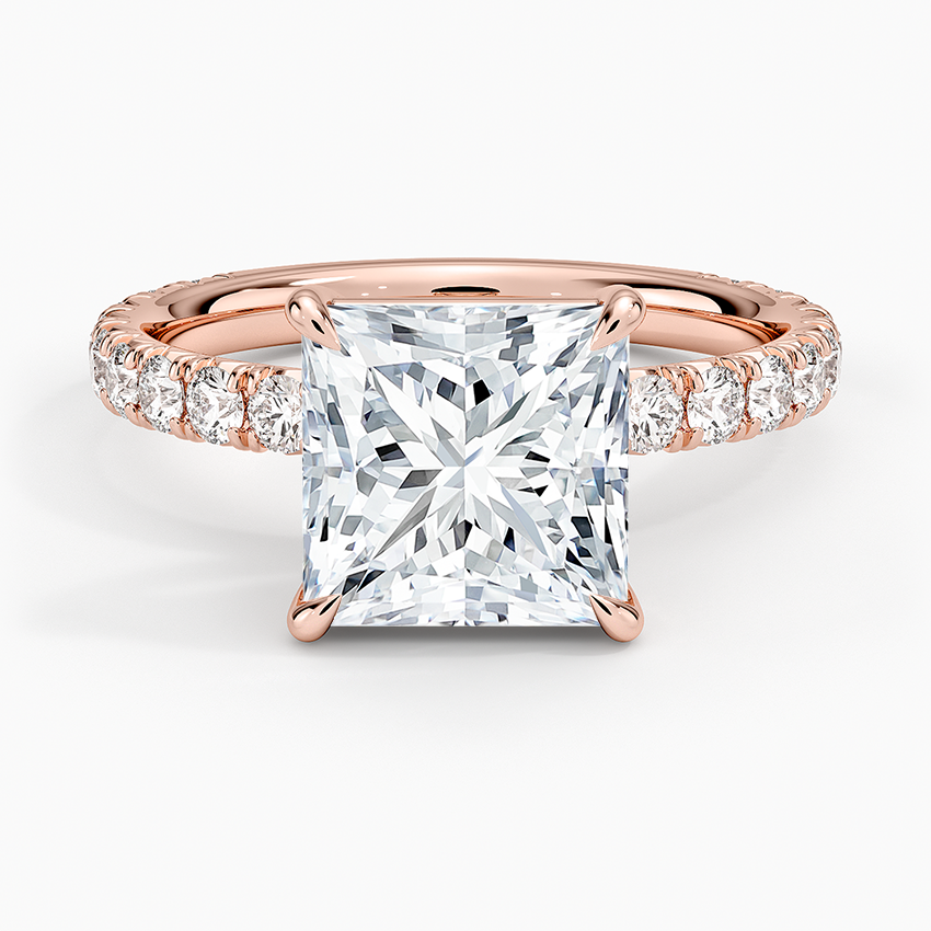2 1/2 CT  Lab Grown Diamond 3/4 Eternity Engagement Ring