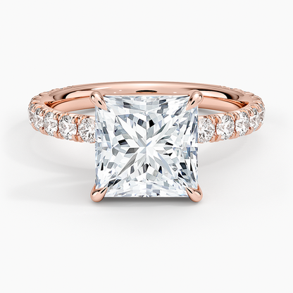 2 1/2 CT  Lab Grown Diamond 3/4 Eternity Engagement Ring