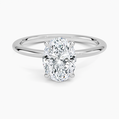 1 1/2 CT 1.5mm Ring Lab Grown Diamond Yellow Gold Solitaire Engagement Ring