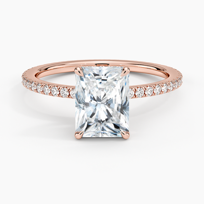 1 1/2 CT Radiant Cut Lab Grown Diamond Full Eterniy Ring
