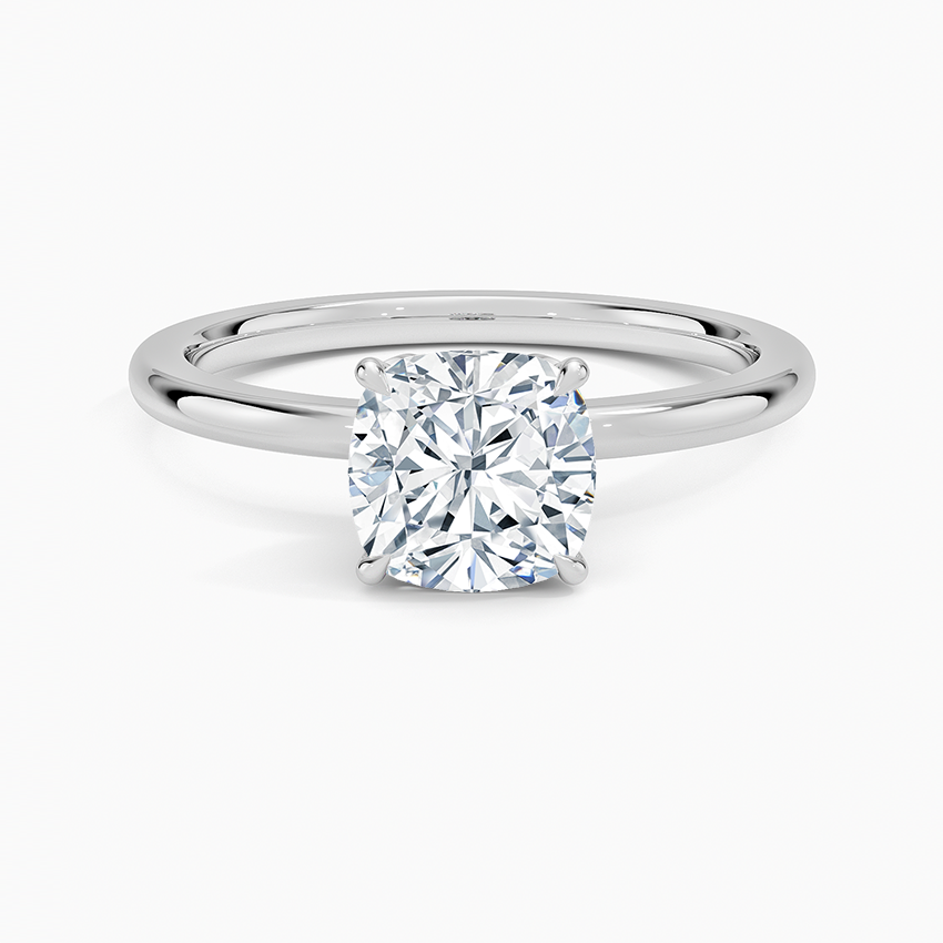 1 1/4 CT Cusion Cut Lab Grown Diamond Solitaire Ring