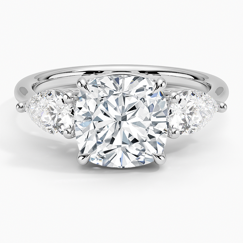 2 1/2 CT Lab Grown Diamond 3 stone Engagement Ring