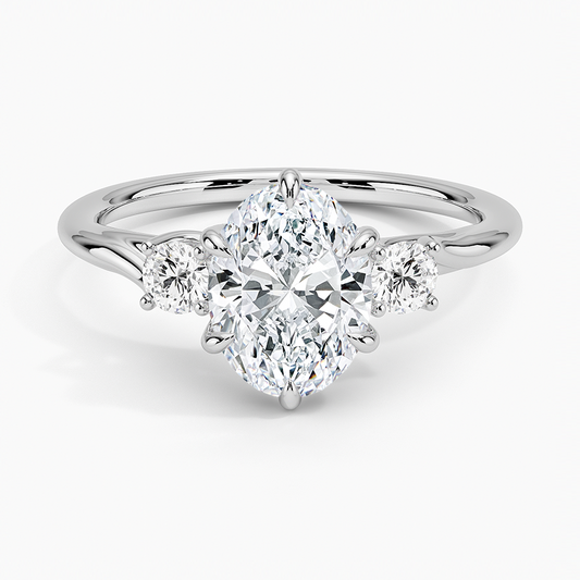 1 1/2 CT Lab Grown Diamond 3 Stone Engagement Ring